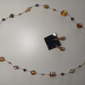 Hand blown glass necklace set